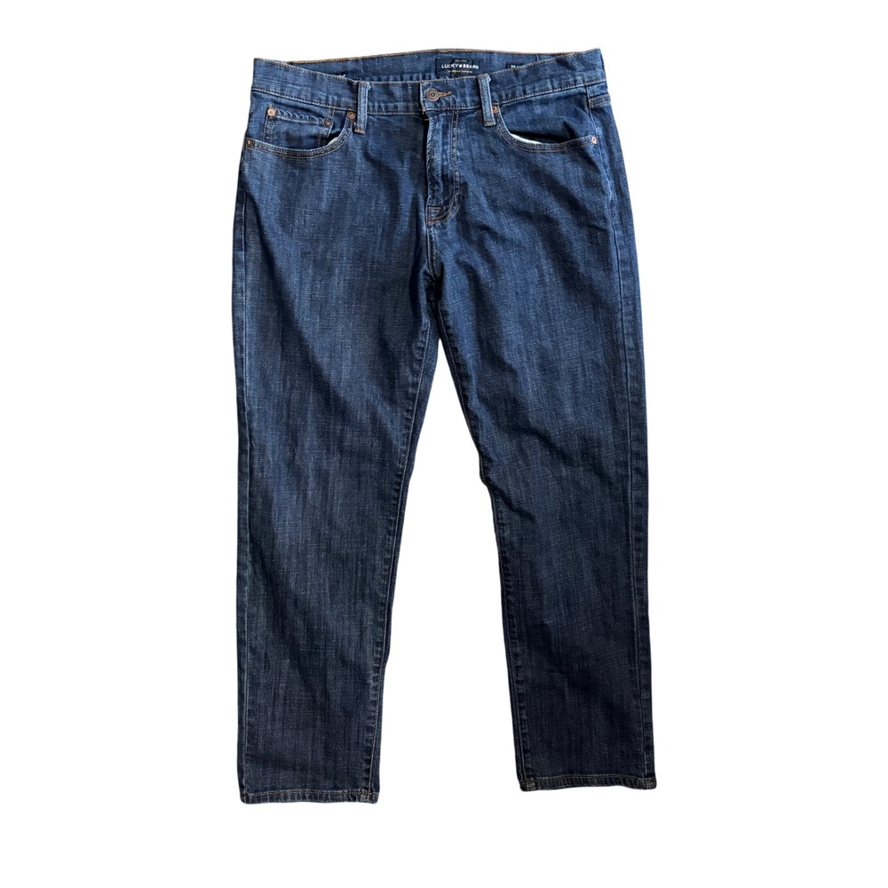 Lucky Brand 223 Straight Leg Jeans Mens 34x30 Dark Wash Blue Denim RN 80318